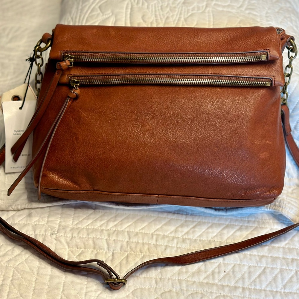 Margot Mickey Style Double Zip Crossbody Bag